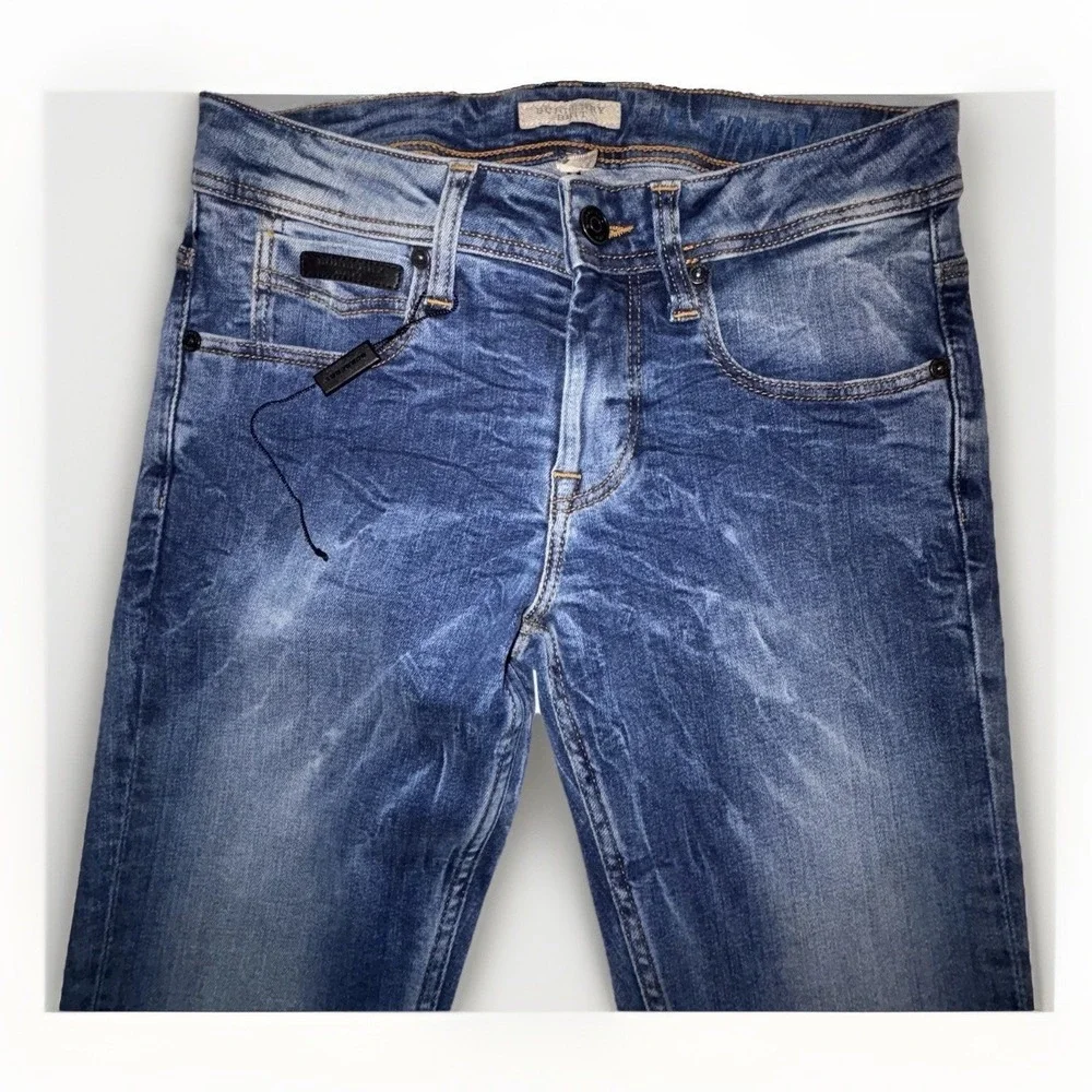 Burberry Brit Blue Washed Denim Langley Skinny Leggings Size 25‎ - Picture 2 of 10